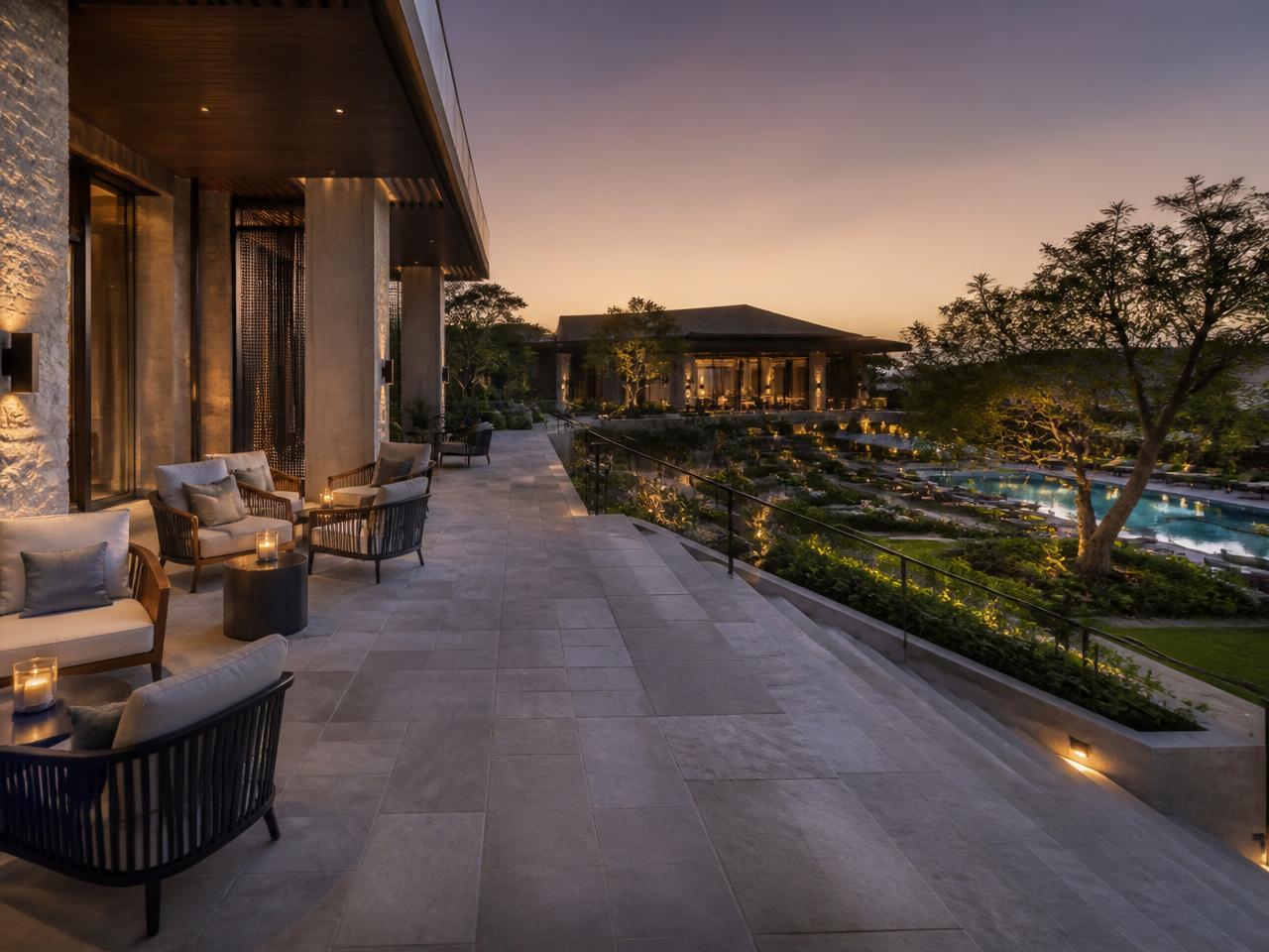 Natural stone in a hospitality project