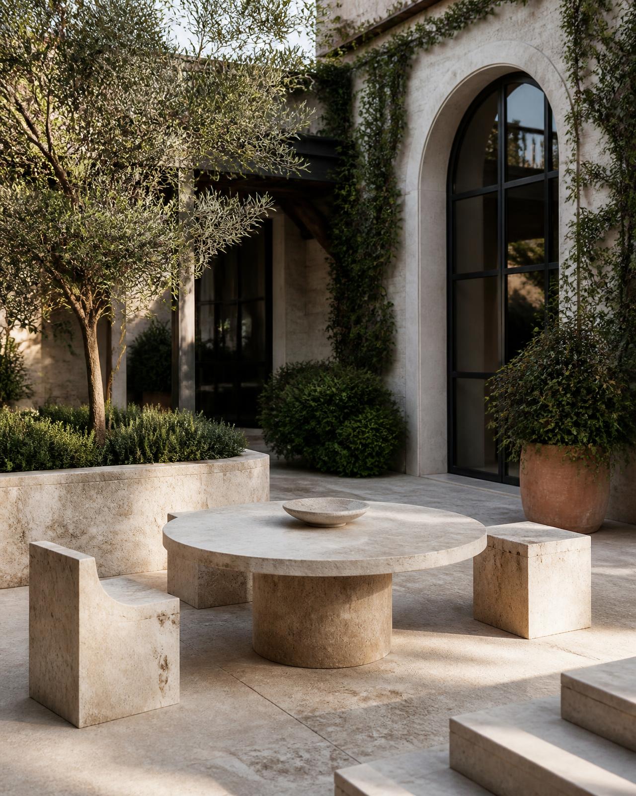 Natural stone in a outdoor living project